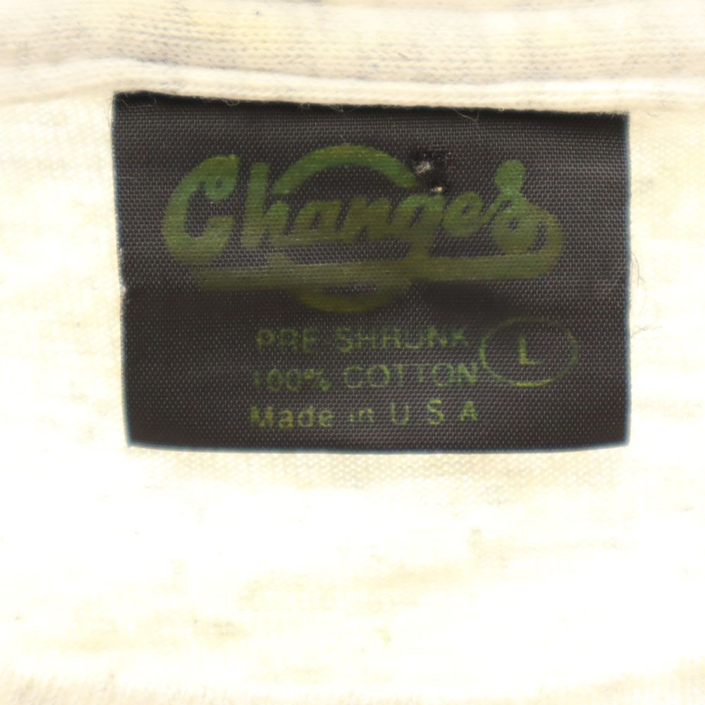 Changes チェンジーズ 90s USA製 オールド プリント 半袖 Tシャツ L グレー バスケットボール メンズ