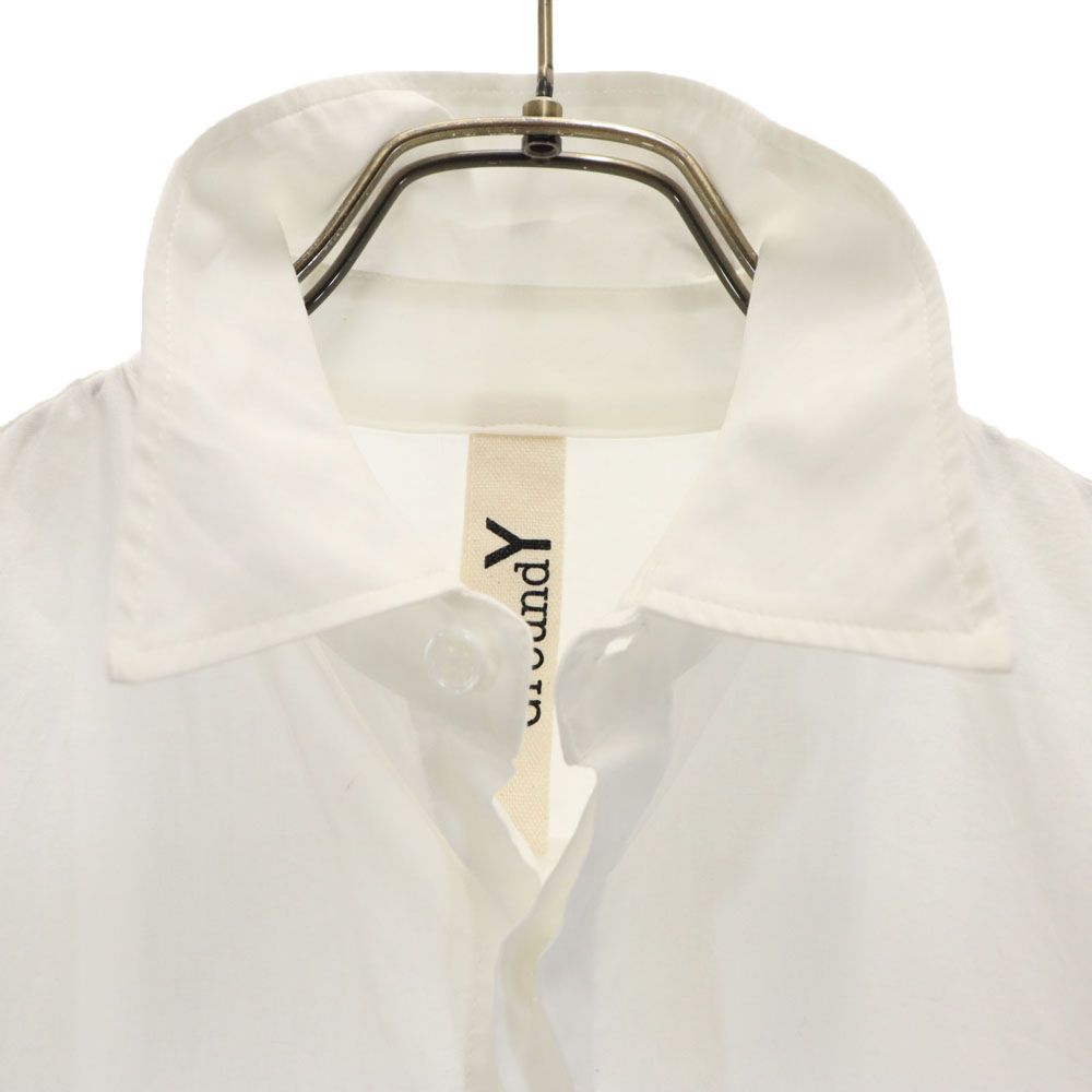 Ground Y グラウンドワイ 日本製 長袖 オーガンジー切替 シースルー シャツ 1 ホワイト メンズ