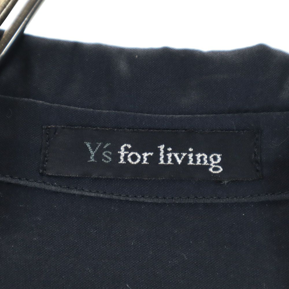 Y's for living ワイズフォーリビング 日本製 長袖 ブラウス ネイビー シャツ レディース