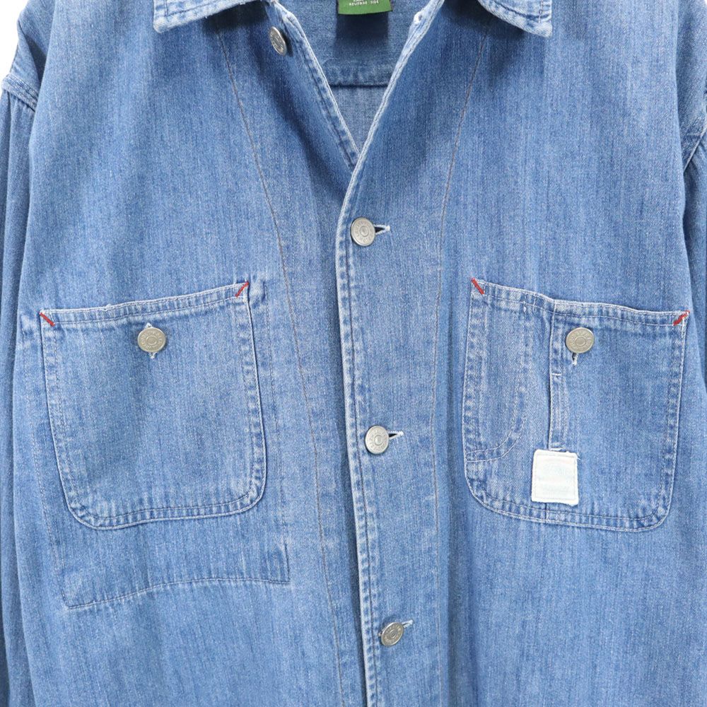 ラルフローレンカントリー デニム カバーオール S ウォッシュブルー RALPH LAUREN COUNTRY メンズ