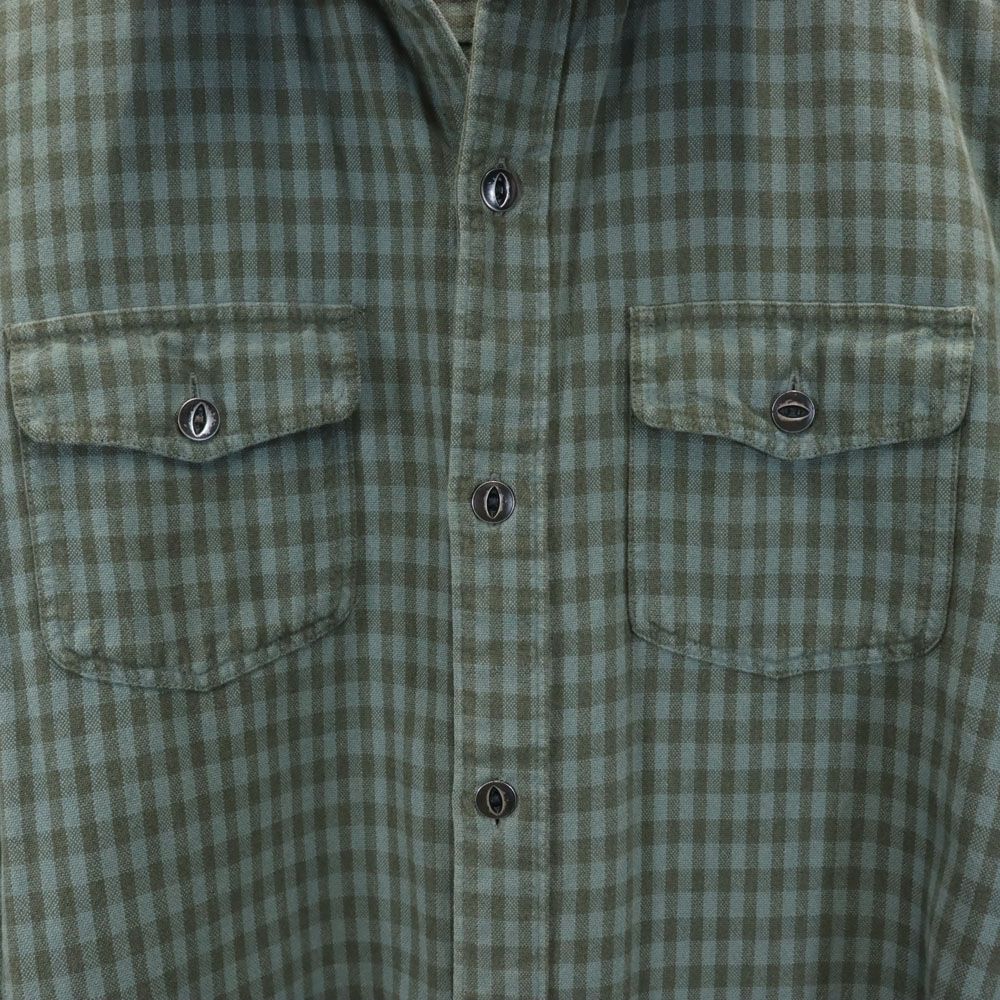 ダブルアールエル 長袖 チェックシャツ XS モスグリーン系 RRL Ralph Lauren ラルフローレン メンズ