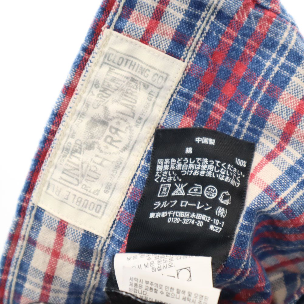 RRL ダブルアールエル 長袖 チェックシャツ XS レッド 他 Ralph Lauren ラルフローレン メンズ