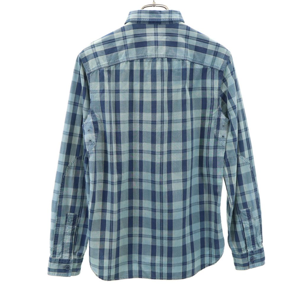 RRL ダブルアールエル 長袖 チェックシャツ XS ネイビー 他 Ralph Lauren ラルフローレン メンズ