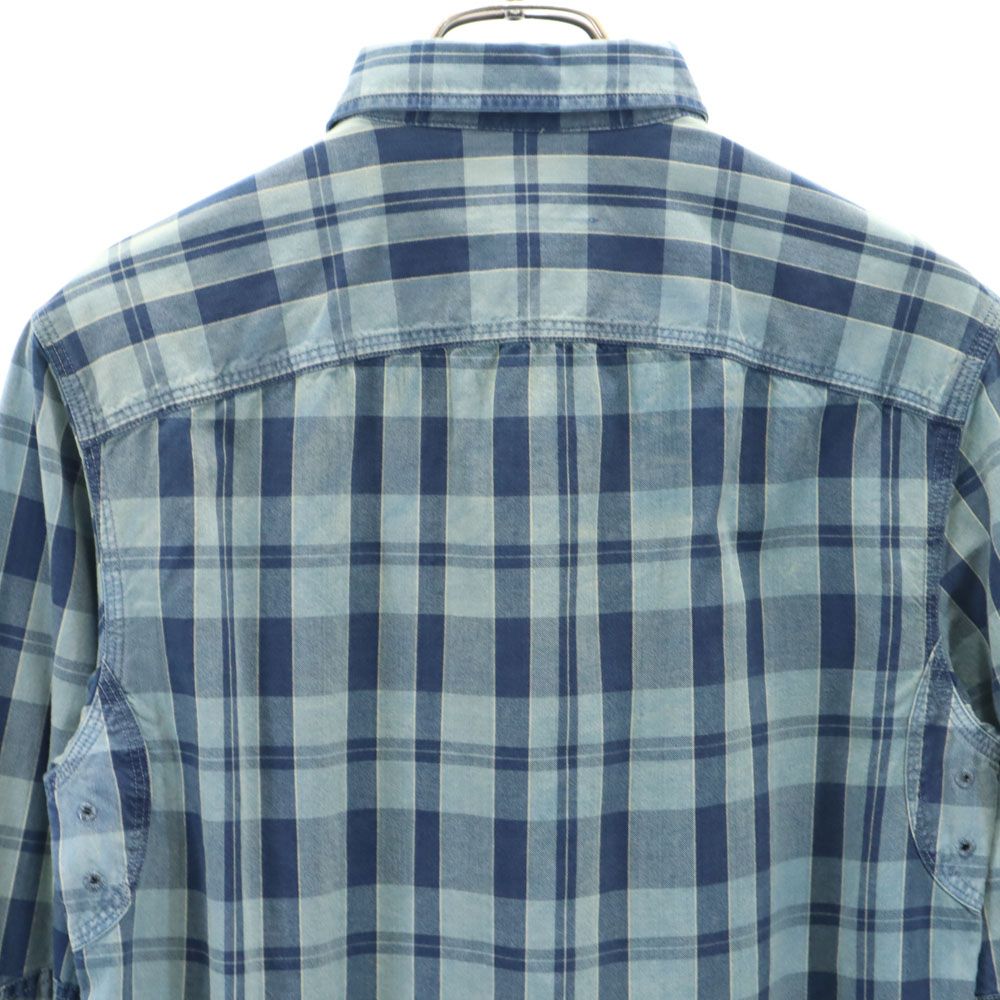 RRL ダブルアールエル 長袖 チェックシャツ XS ネイビー 他 Ralph Lauren ラルフローレン メンズ