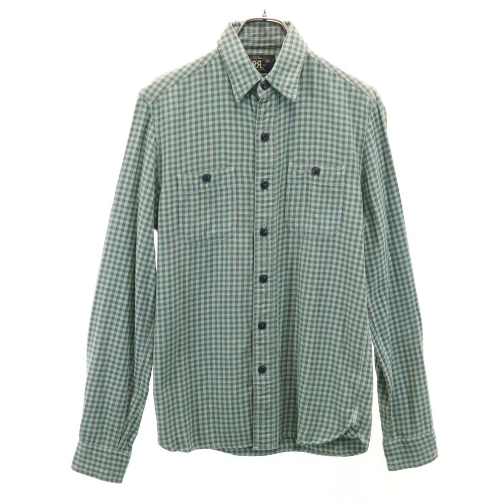 RRL ダブルアールエル 長袖 チェックシャツ XS グリーン系 Ralph Lauren ラルフローレン メンズ