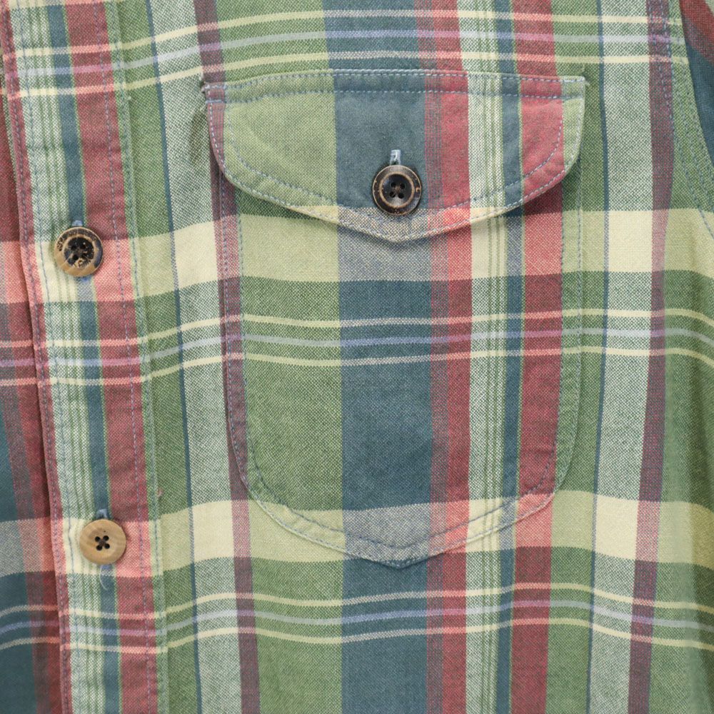 ダブルアールエル 長袖 チェックシャツ XS グリーン 他 RRL Ralph Lauren ラルフローレン メンズ