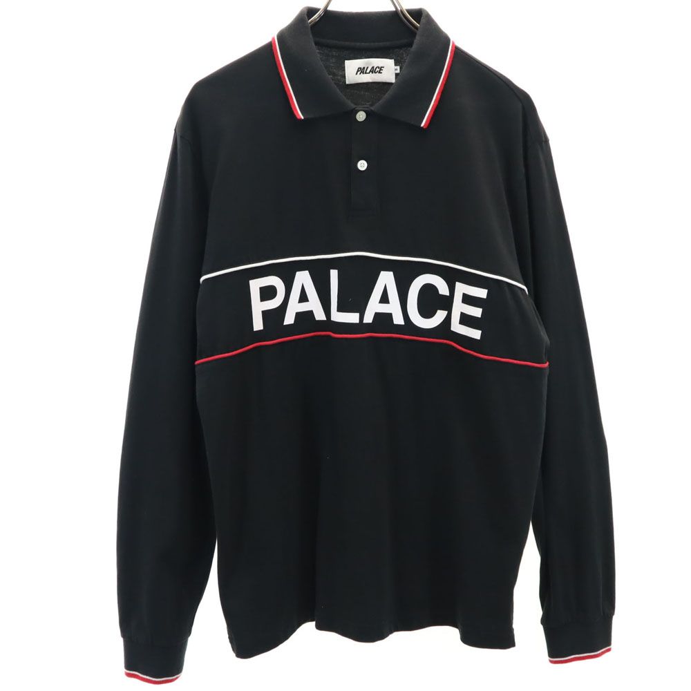 PALACE パレス 長袖 ポロシャツ M ブラック メンズ