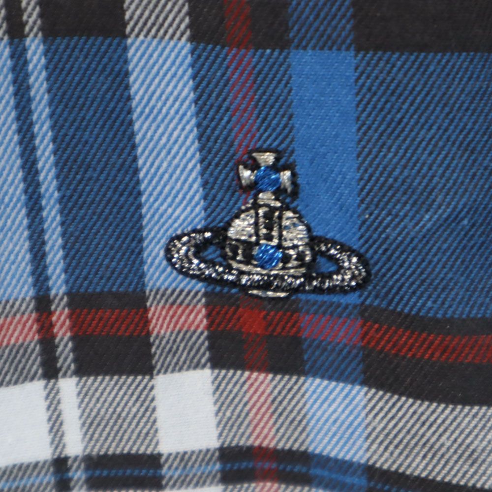 ヴィヴィアンウエストウッドマン 日本製 長袖 チェックシャツ 44 ブルー 他 Vivienne WestwoodMAN メンズ