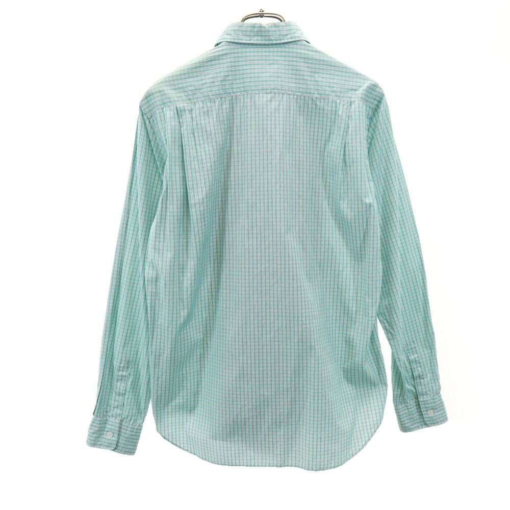 COMME des GARCONS HOMME コムデギャルソンオム 2011年 日本製 長袖 カモフラ柄切替 チェックシャツ S グリーン系 メンズ