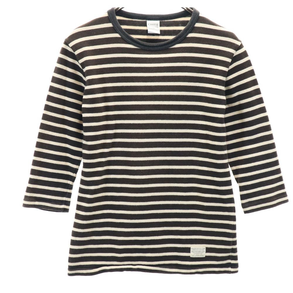 COOTIE クーティー ボーダー柄 7分袖 Tシャツ S ブラック 他 メンズ