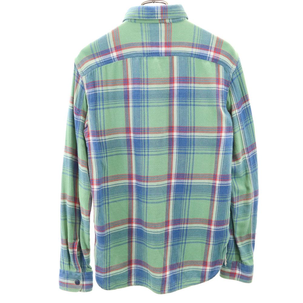 RRL ダブルアールエル 長袖 チェックシャツ XS グリーン系 メンズ