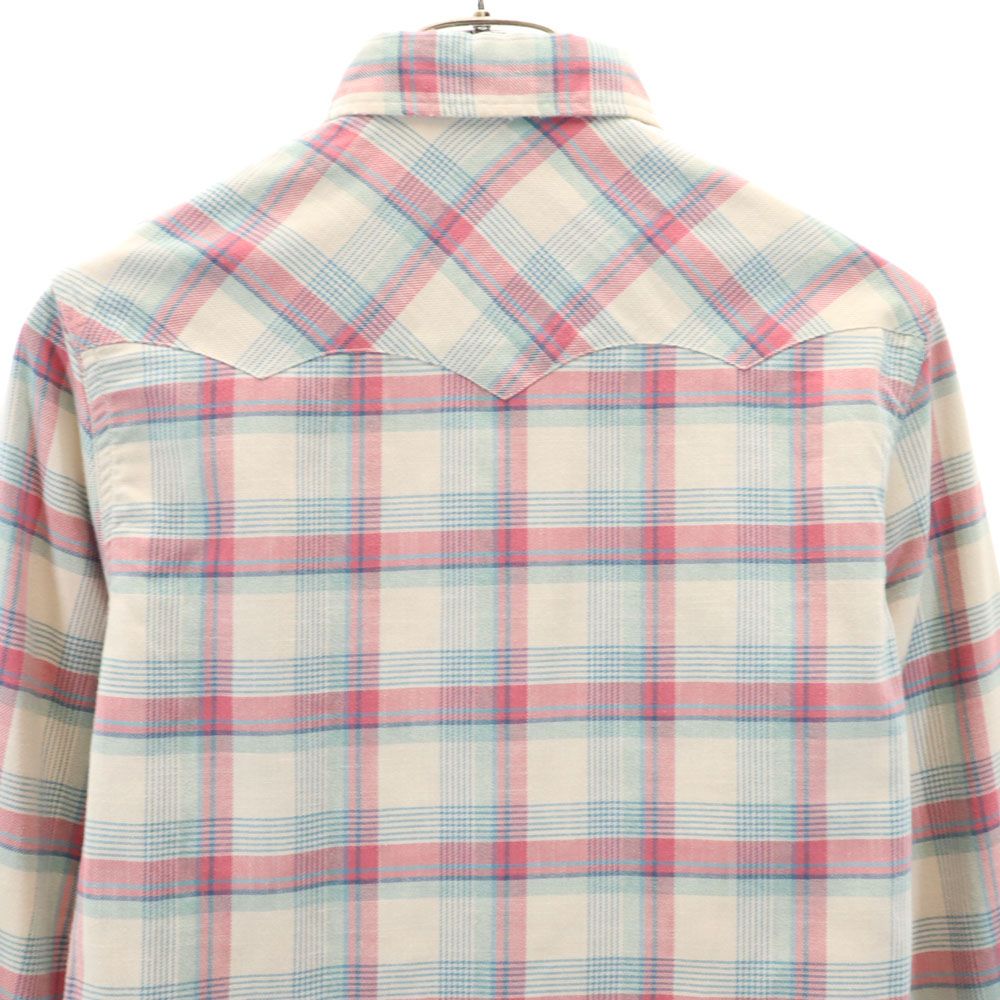 RRL ダブルアールエル チェック柄 長袖 ウエスタンシャツ XS ベージュ 他 メンズ