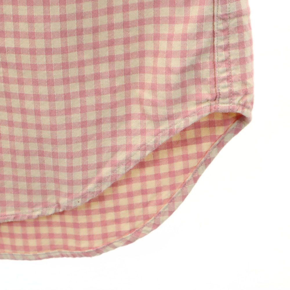 RRL ダブルアールエル チェック柄 長袖 ウエスタンヨーク ボタンダウンシャツ XS ピンク系 メンズ