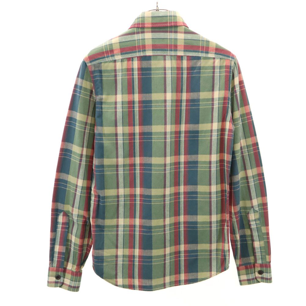 RRL ダブルアールエル 長袖 チェックシャツ XS カーキ系 メンズ