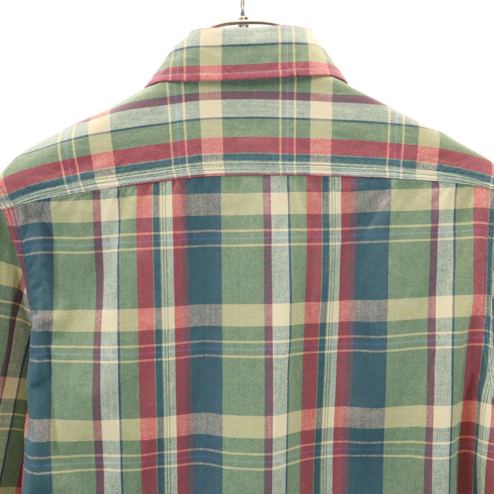 RRL ダブルアールエル 長袖 チェックシャツ XS カーキ系 メンズ