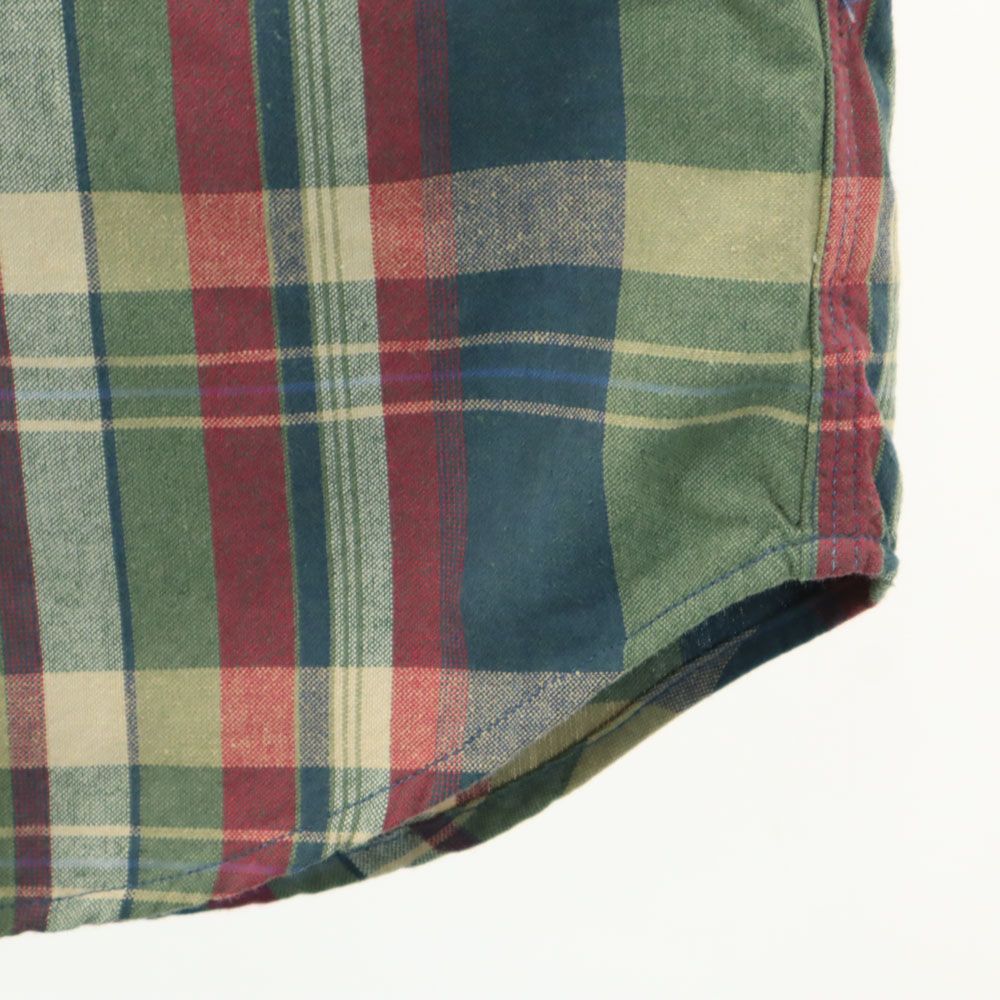 RRL ダブルアールエル 長袖 チェックシャツ XS カーキ系 メンズ