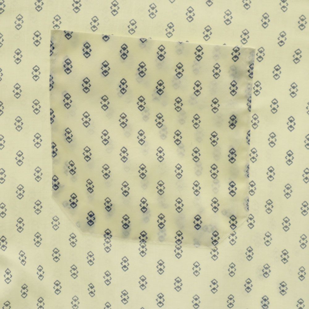 BUGELFREI 70s ユーロ ヴィンテージ 総柄 長袖 シャツ 40 ベージュ メンズ