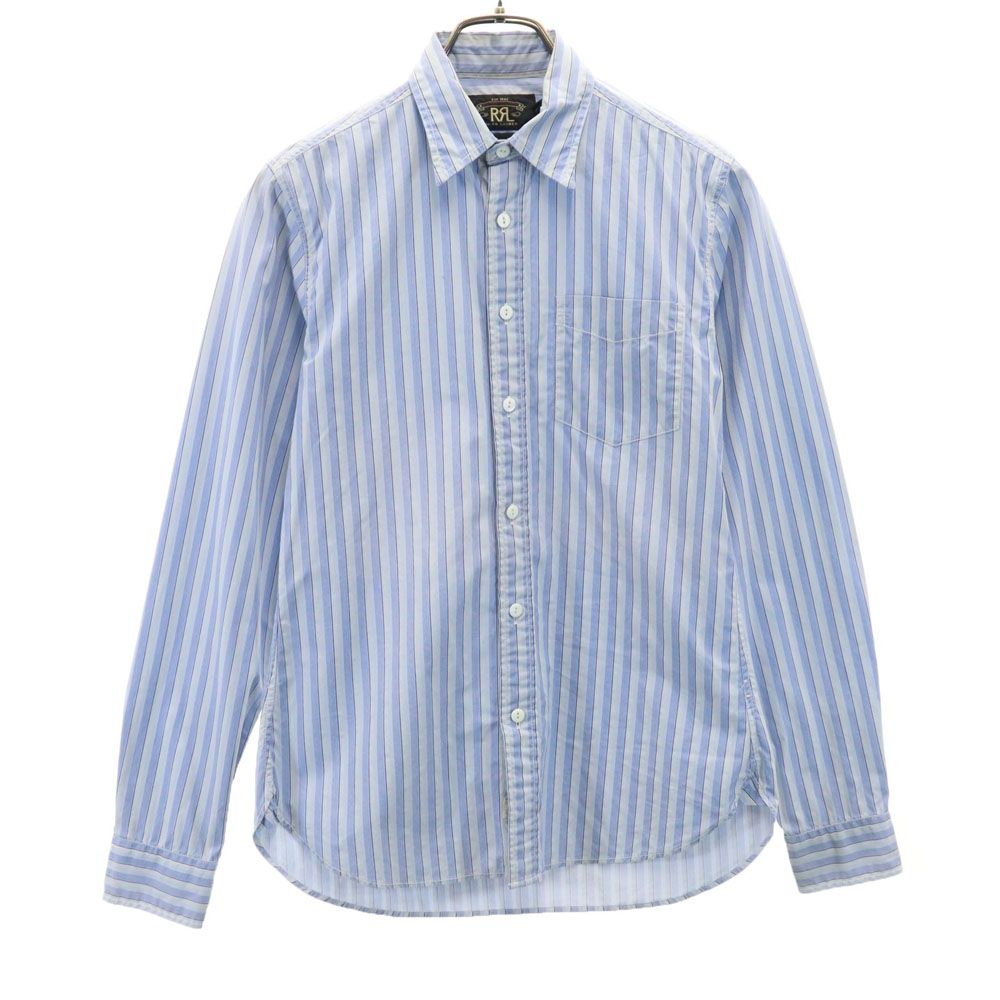 RRL ダブルアールエル ストライプ 長袖 シャツ 2 ブルー系 RALPH LAUREN レディース