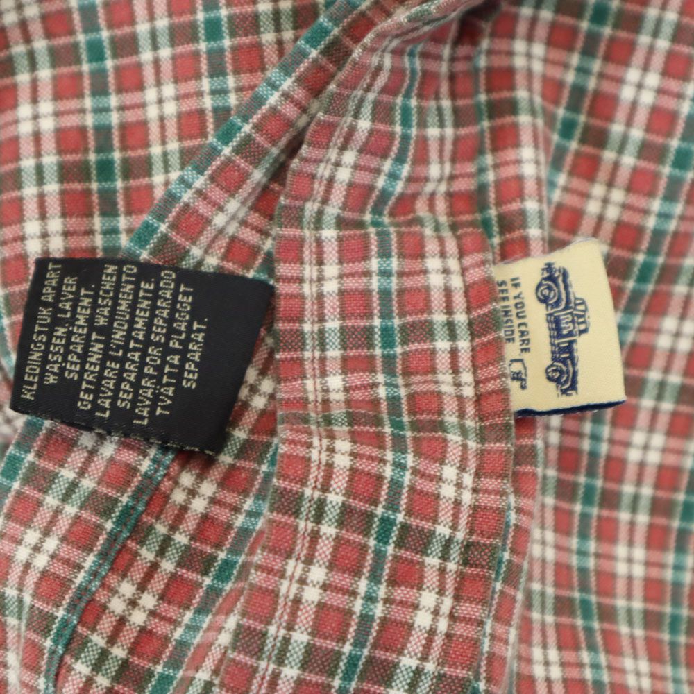RRL ダブルアールエル 90s オールド 初期タグ 赤3星 長袖 チェックシャツ レッド系 RALPH LAUREN メンズ
