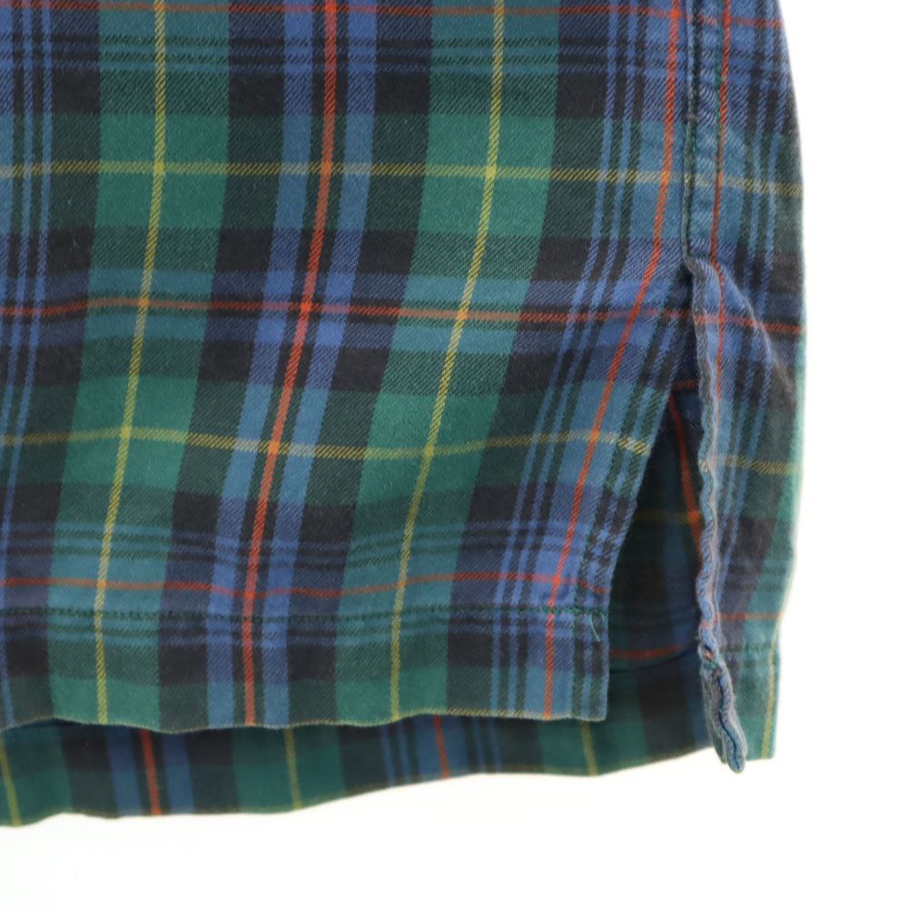 RRL ダブルアールエル 90s オールド 初期タグ 赤3星 長袖 チェックシャツ S グリーン系 RALPH LAUREN メンズ