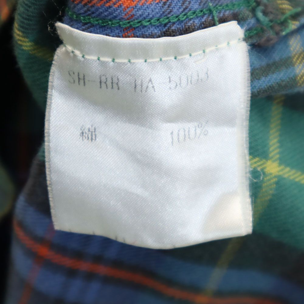 RRL ダブルアールエル 90s オールド 初期タグ 赤3星 長袖 チェックシャツ S グリーン系 RALPH LAUREN メンズ