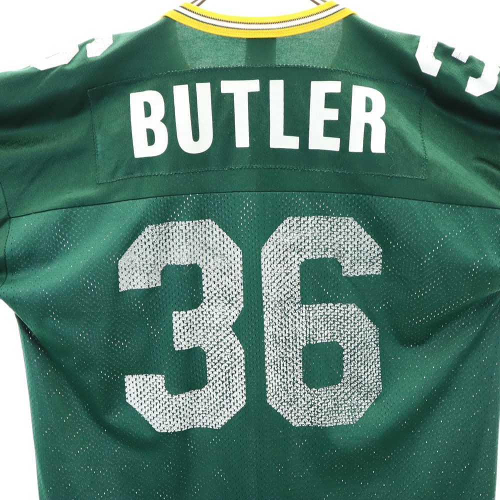 Champion チャンピオン 90s オールド メッシュ プリント 半袖 Vネック Tシャツ 48 グリーン系 メンズ