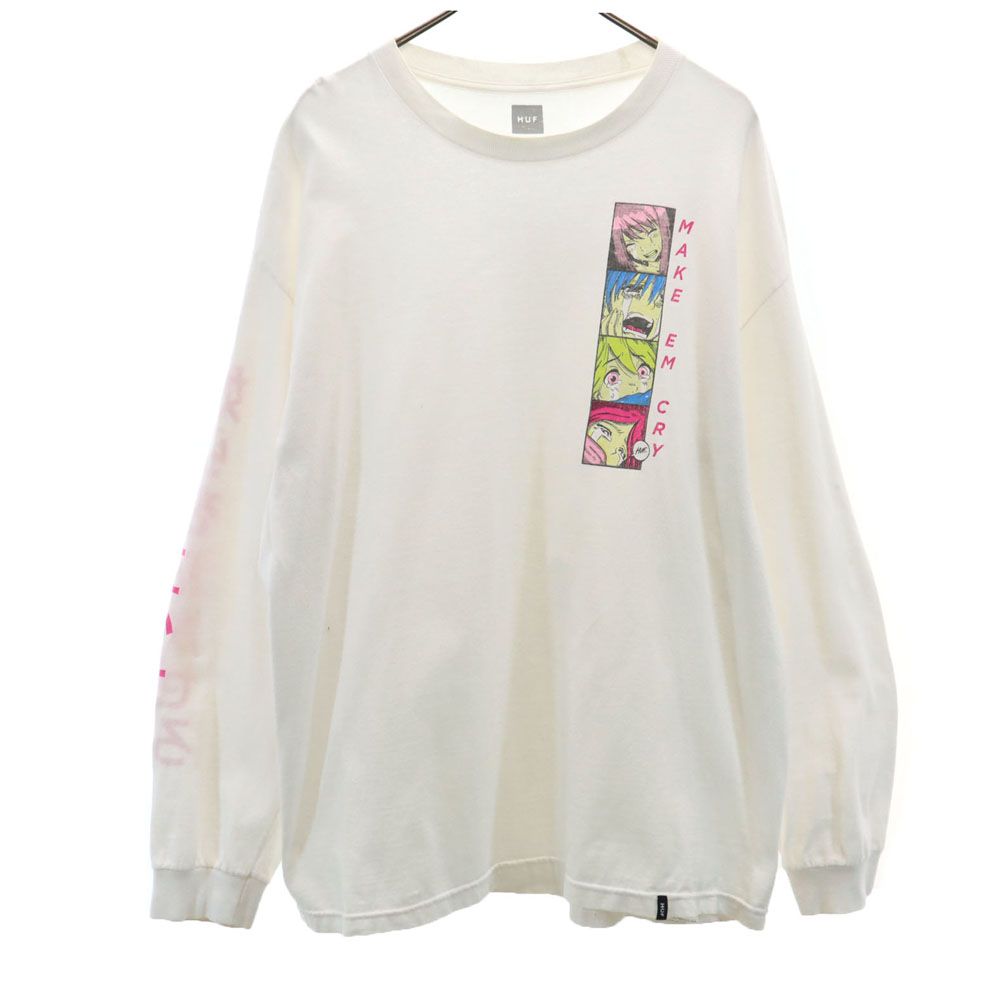 HUF ハフ 長袖 Tシャツ XL ホワイト ロンT メンズ