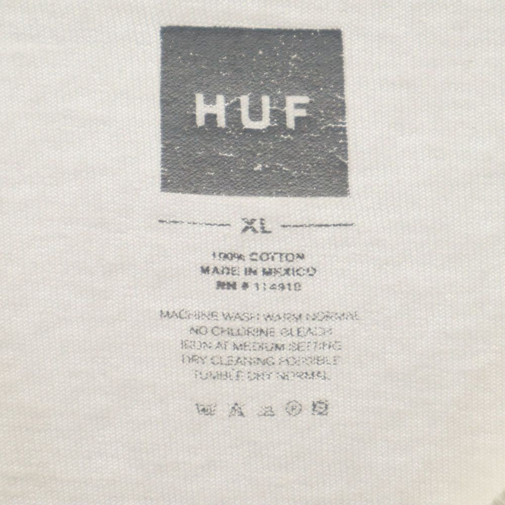 HUF ハフ 長袖 Tシャツ XL ホワイト ロンT メンズ