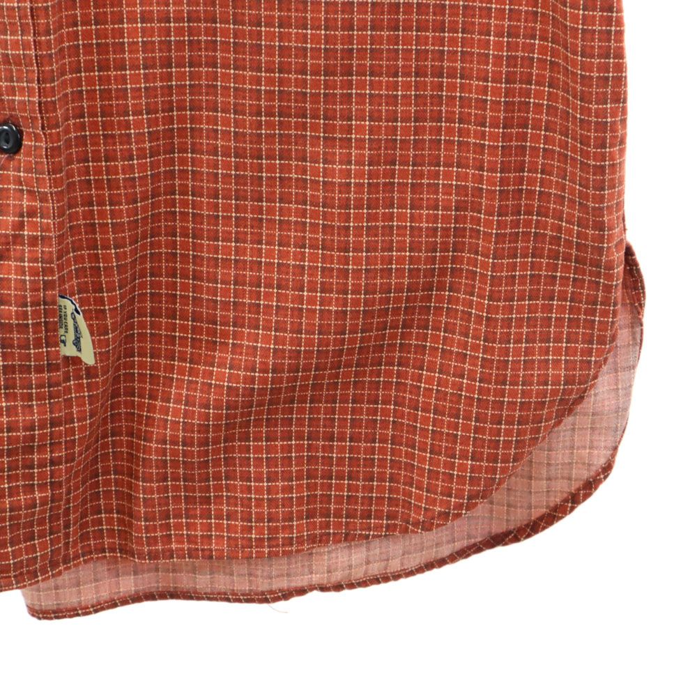 RRL ダブルアールエル 90s オールド 初期タグ 赤3星 長袖 チェックシャツ S レンガ系 メンズ