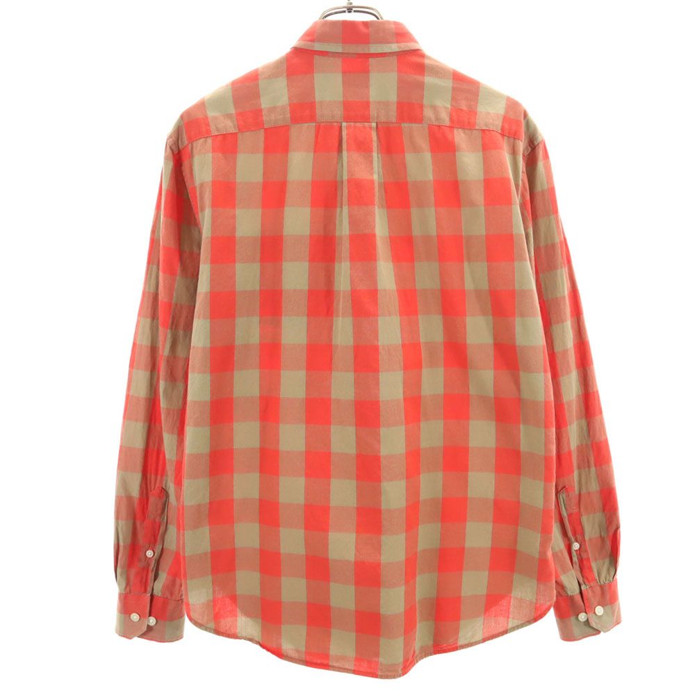 エルエルビーン アウトドア チェック 長袖 ボタンダウンシャツ S レッド系 L.L.Bean メンズ