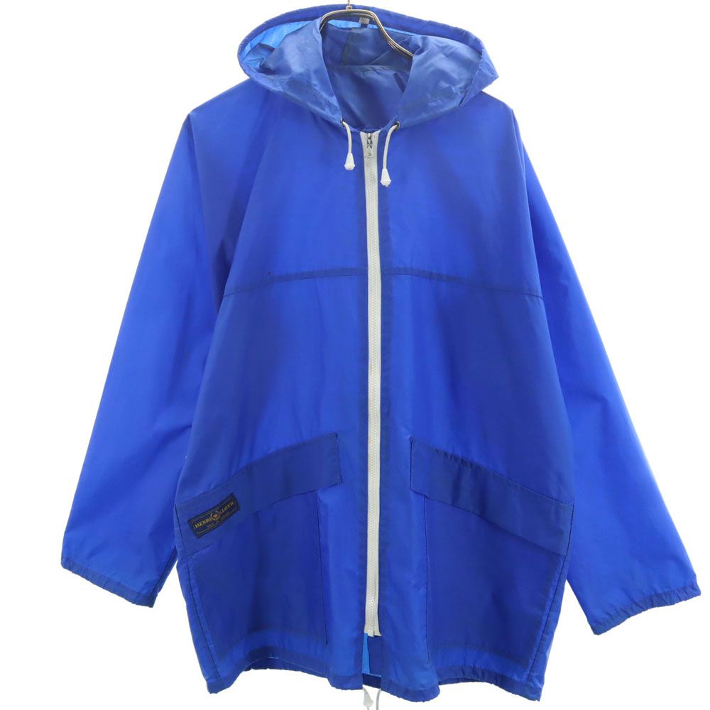 HENRI LLOYD ヘンリーロイド 80s 90s イギリス製 オールド ナイロンジャケット M ブルー フード ヨット メンズ