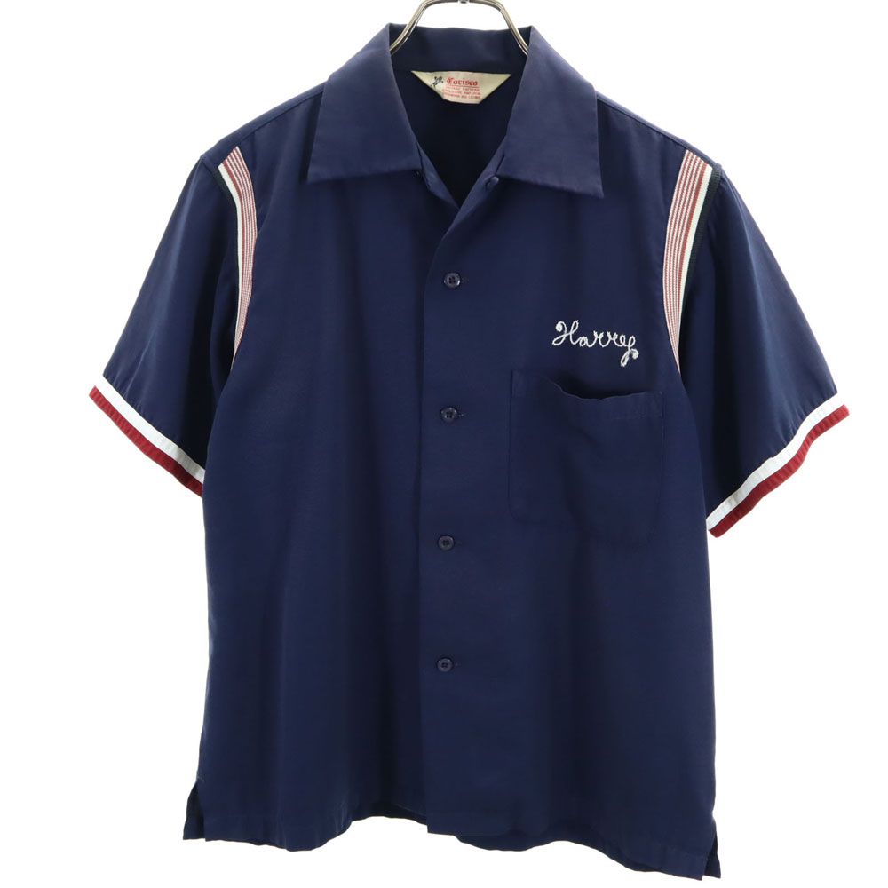 コリスコ 半袖 オープンカラーシャツ ネイビー系 CORISCO メンズ