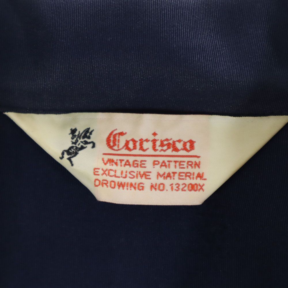 コリスコ 半袖 オープンカラーシャツ ネイビー系 CORISCO メンズ