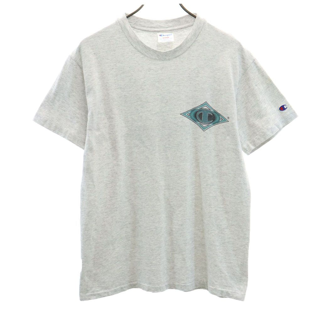Champion チャンピオン 90s USA製 オールド バックプリント 半袖 Tシャツ M グレー メンズ