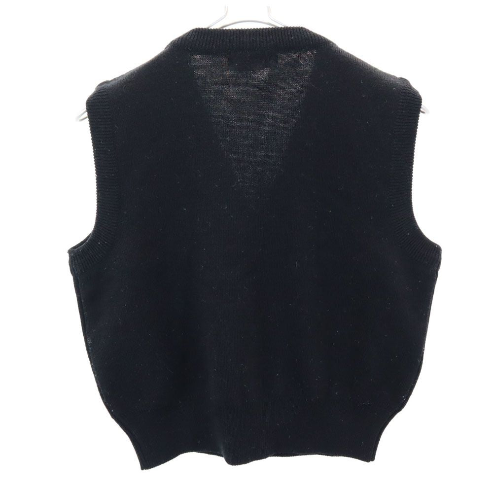 YVES SAINT LAURENT イヴサンローラン 90s オールド Vネック ニットベスト 120 ブラック キッズ