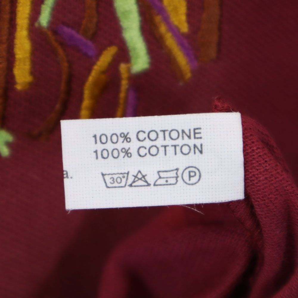 Missoni ミッソーニ 未使用 イタリア製 長袖 ポロシャツ S エンジ MARE 鹿の子地 タグ付き メンズ