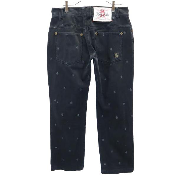 Karl Kani カールカナイ 総柄 コットンパンツ w32 黒 メンズ