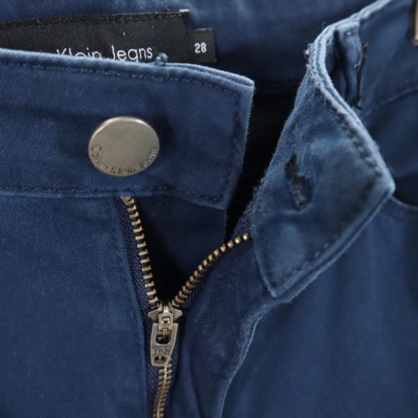 Calvin klein カルバンクライン ロング ストレートパンツ w28 ネイビー メンズ