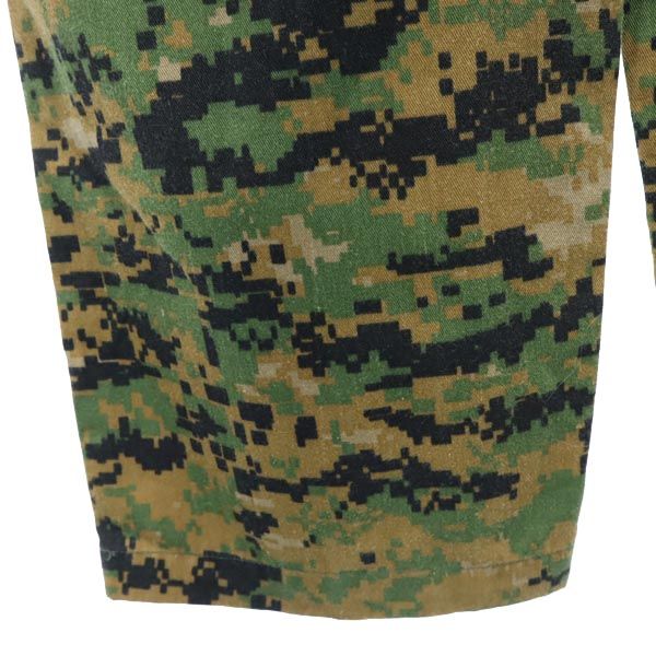 デジタルカモ ミリタリー カーゴパンツ カーキ系 ボタンフライ メンズ