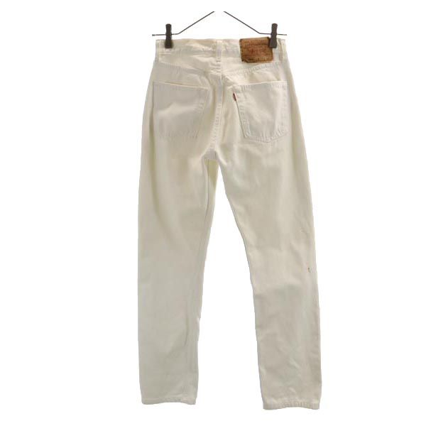 Levi's リーバイス 90s 501 USA製 ストレートデニムパンツ w27 ホワイト ボタンフライ カラーデニム ホワイトデニム ジーパン レディース