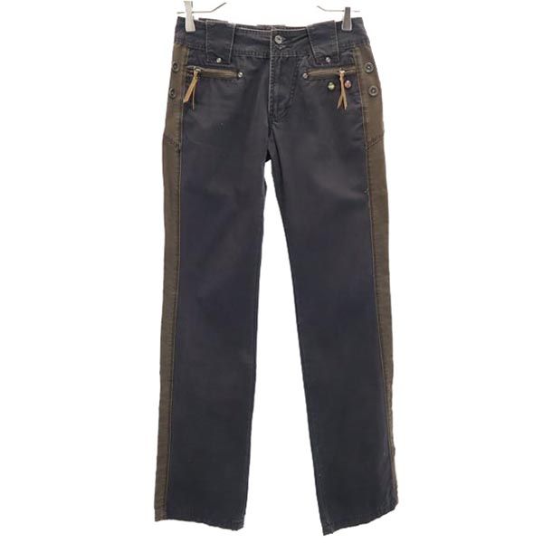 DIESEL ディーゼル ストレートパンツ w26 ブラック×ブラウン メンズ
