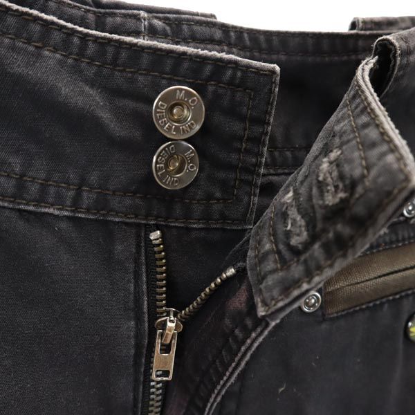 DIESEL ディーゼル ストレートパンツ w26 ブラック×ブラウン メンズ