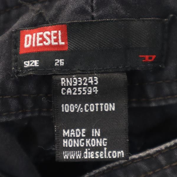 DIESEL ディーゼル ストレートパンツ w26 ブラック×ブラウン メンズ