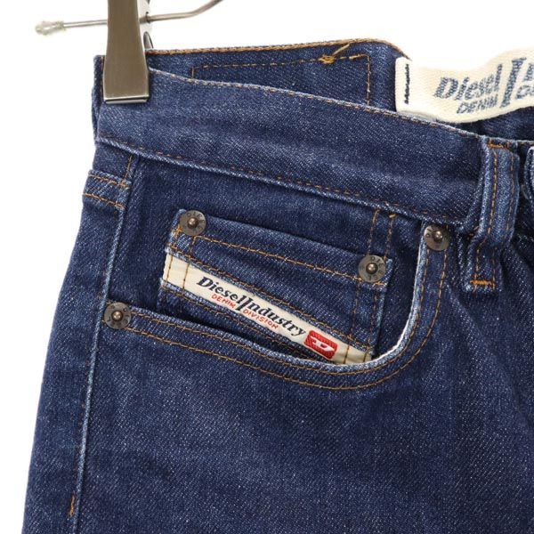 ディーゼル イタリア製 ストレートデニムパンツ w25 インディゴ DIESEL ボタンフライ ジーパン レディース