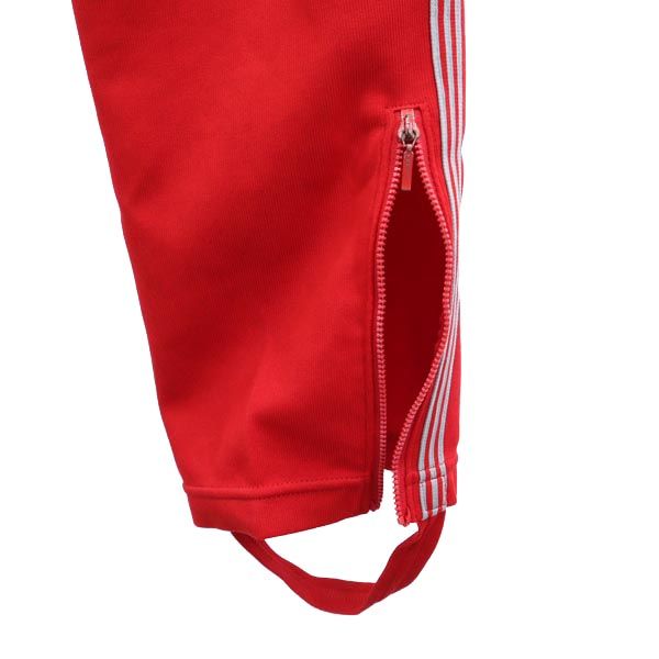 アディダス 710s 西ドイツタグ ヴィンテージ デサント製 TAD-9P ロングジャージパンツ O 赤×グレー adidas 足掛け付き メンズ