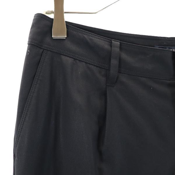 BURBERRY バーバリー 三陽商会 日本製 ウールブレンド クロップド スラックスパンツ 38 黒 テーパードパンツ レディース