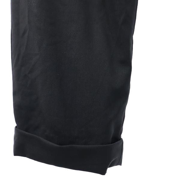 BURBERRY バーバリー 三陽商会 日本製 ウールブレンド クロップド スラックスパンツ 38 黒 テーパードパンツ レディース