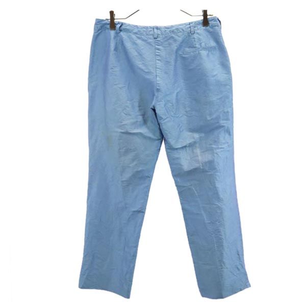 ARMANI アルマーニ シルク クロップドパンツ 42 水色 レディース