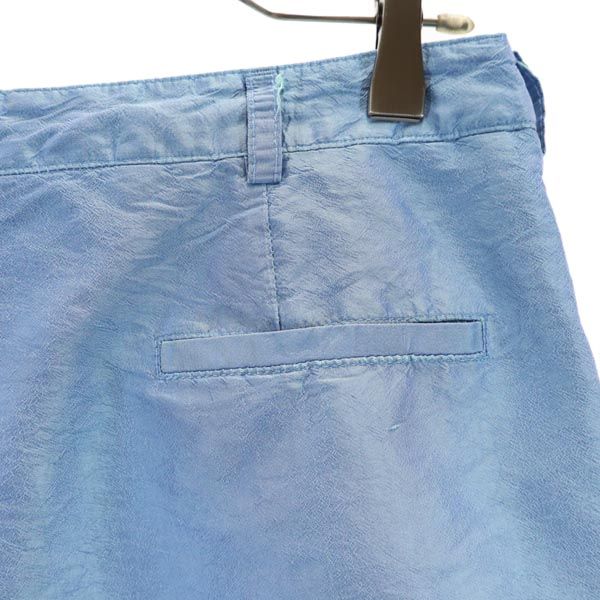 ARMANI アルマーニ シルク クロップドパンツ 42 水色 レディース