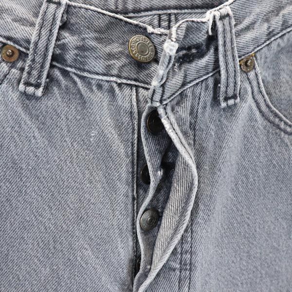 Levi's リーバイス 80s USA製 17501-6158 デニムパンツ 7 グレー ボタンフライ ジーパン レディース